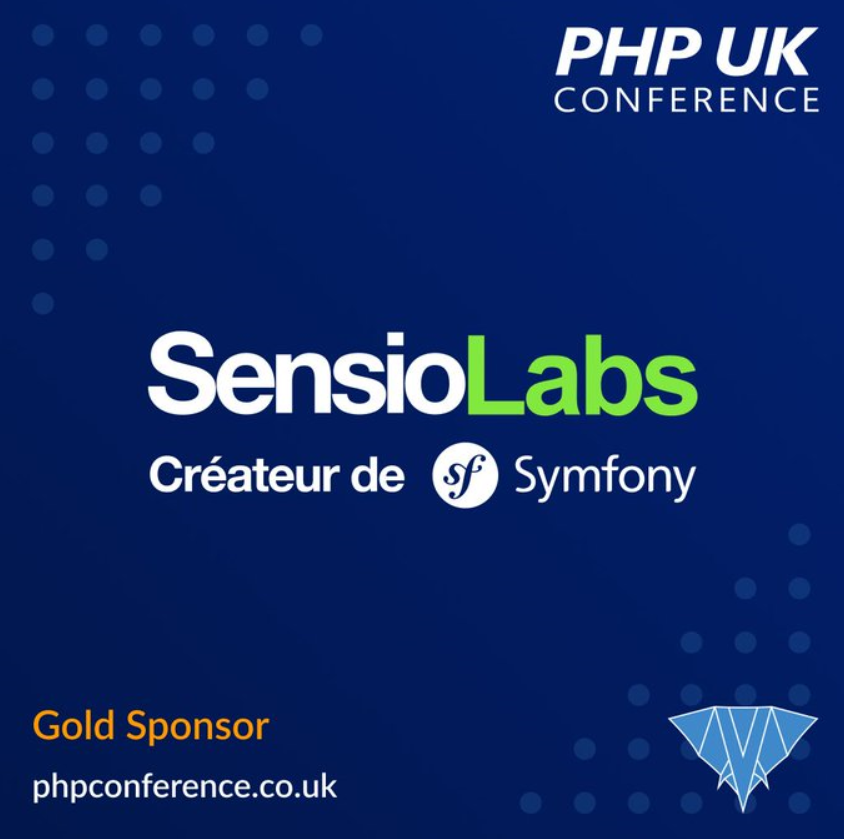 SensioLabs sponsorship card to PHP UK