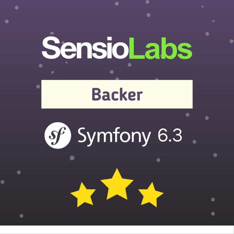 SensioLabs Backer of Symfony 6.3