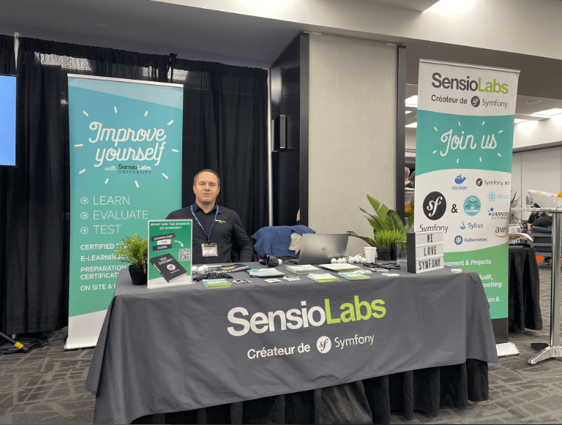SensioLabs booth at the Confoo.