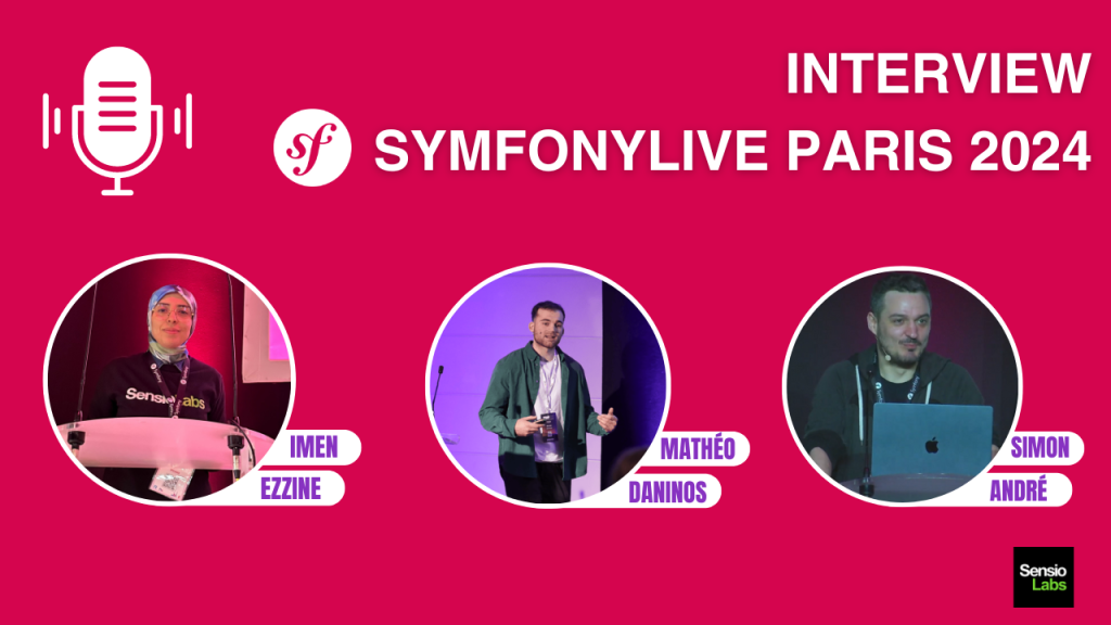 Image with the 3 speakers at SymfonyLive Paris